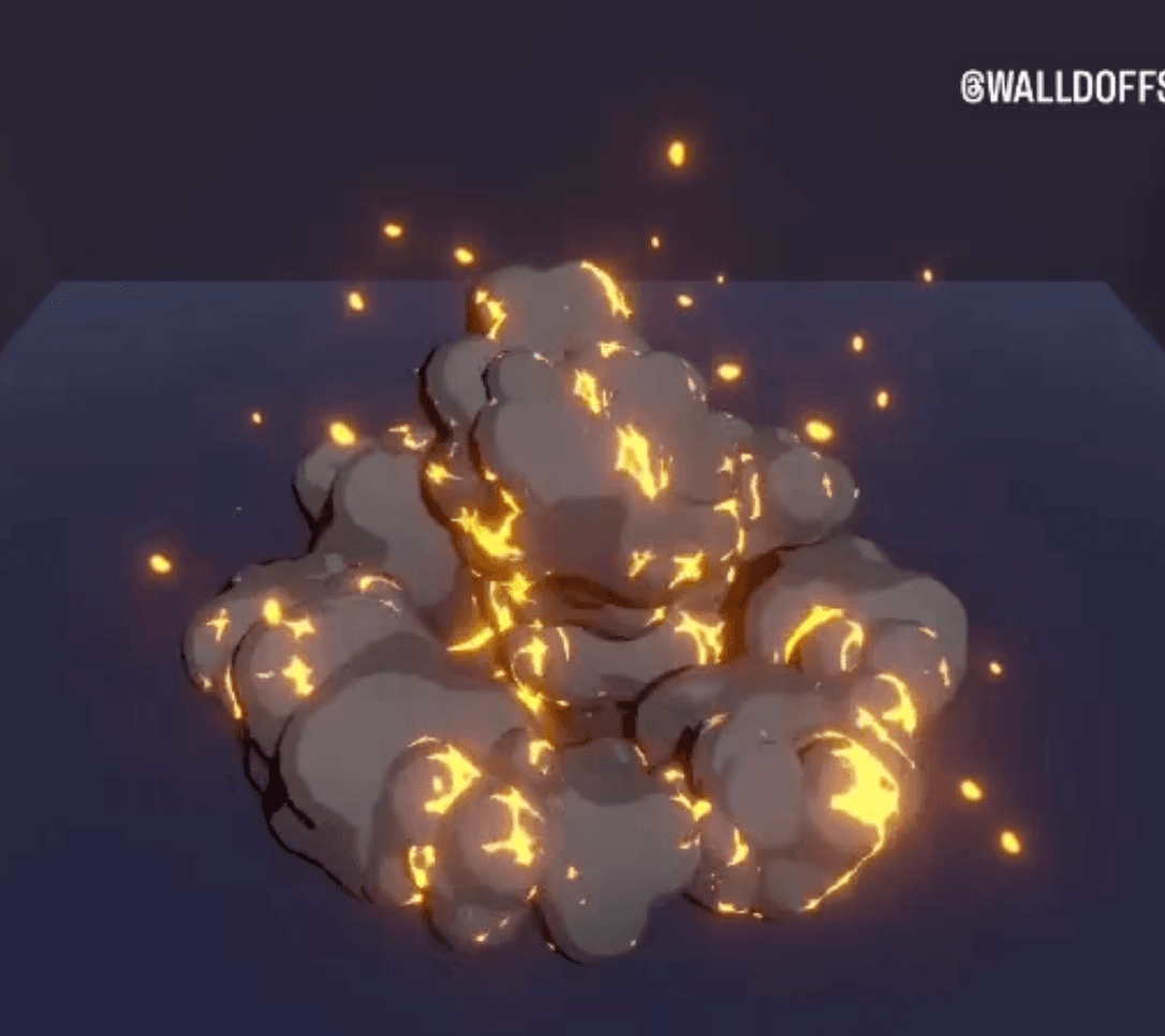Stylized explosion VFX preview